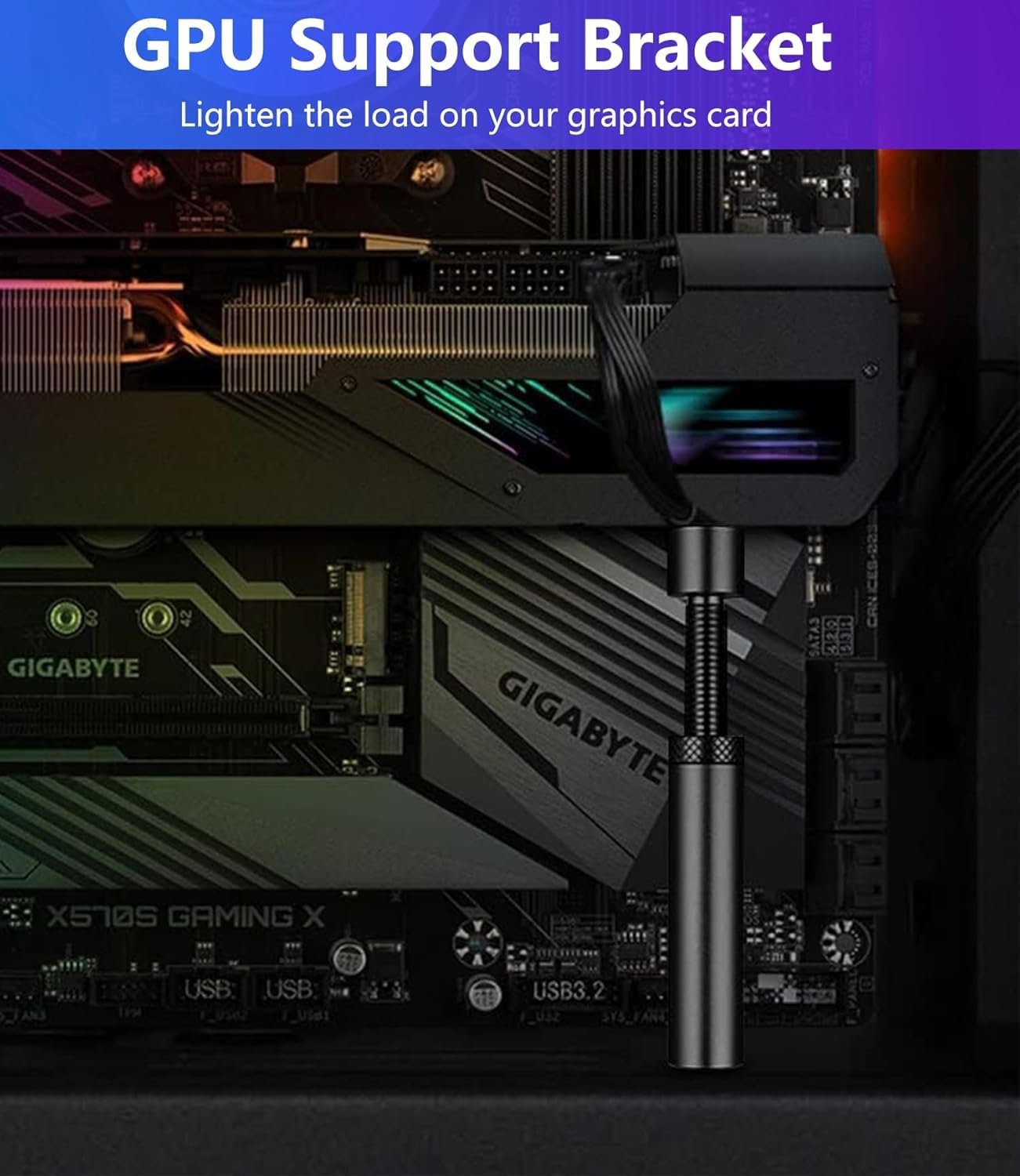 1790950470_46_Graphics-Card-Holder-GPU-Holder-Graphics-Card-Holder-Aluminium-Graphics Graphics Card Holder, GPU Holder, Graphics Card Holder, Aluminium Graphics Card Holder, M (50 mm - 80 mm)