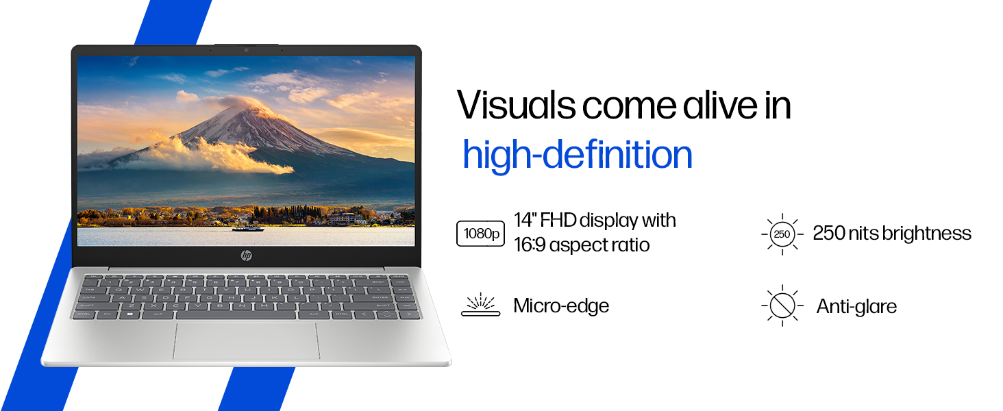 1791004666_647_HP-14-Laptop-Intel-Core-Ultra-7-155H-16GB-DDR5 HP 14 Laptop, Intel Core Ultra 7 155H (16GB DDR5, 512GB SSD) FHD, Anti-Glare, Micro-Edge, 14''/35.6cm, Win11, M365 Basic(1yr)* Office24, Silver, 1.4kg, EP1151TU, Backlit, HD Camera w/Shutter