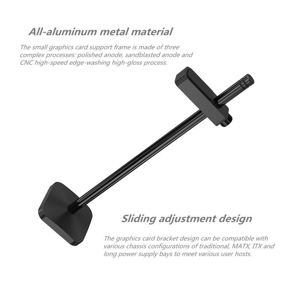 1791040786_342_Graphics-Card-GPU-Brace-Support-Video-Card-Sag-Holder-Bracket Graphics Card GPU Brace Support, Video Card Sag Holder Bracket, Anodized Aerospace Aluminum (Black)
