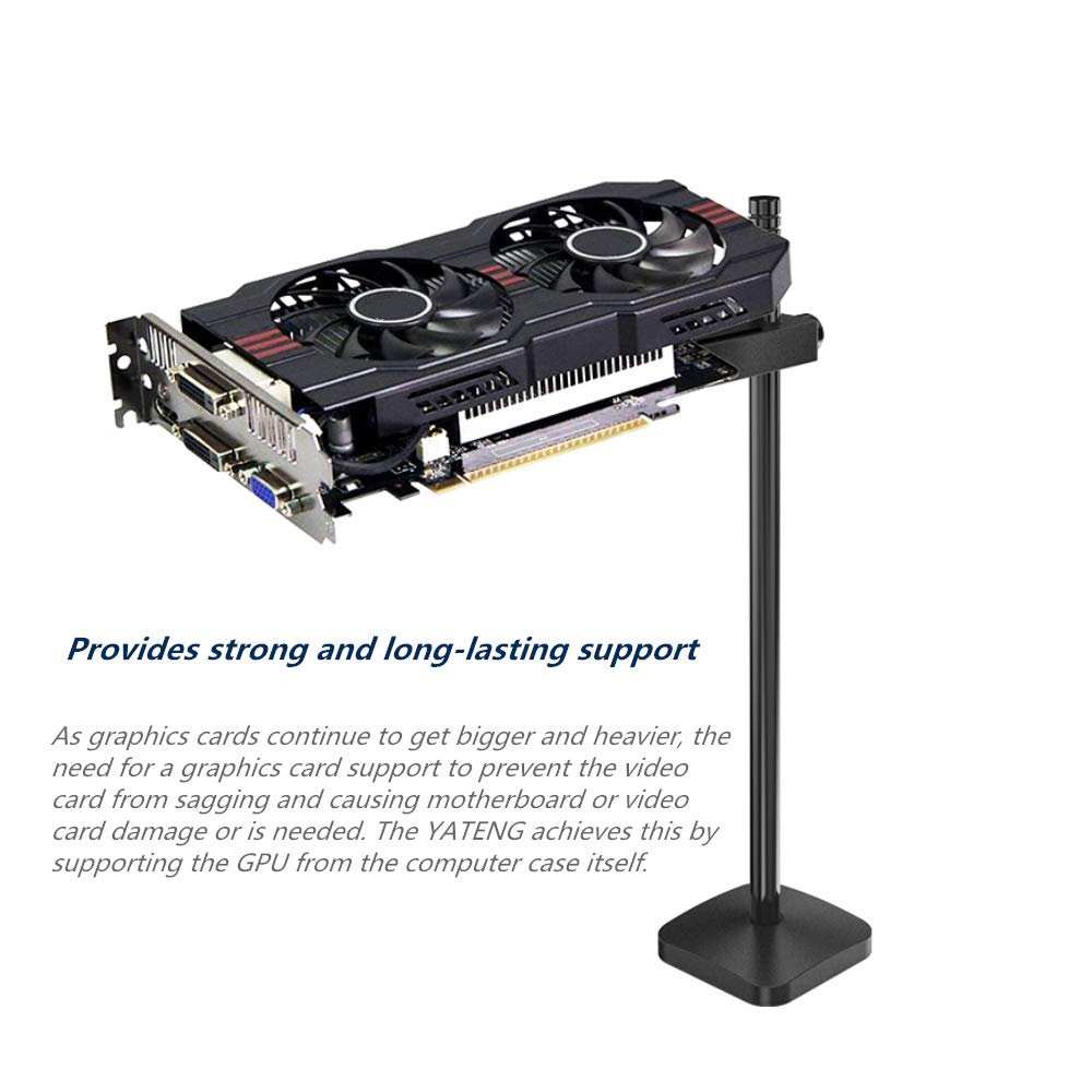 1791040786_923_Graphics-Card-GPU-Brace-Support-Video-Card-Sag-Holder-Bracket Graphics Card GPU Brace Support, Video Card Sag Holder Bracket, Anodized Aerospace Aluminum (Black)