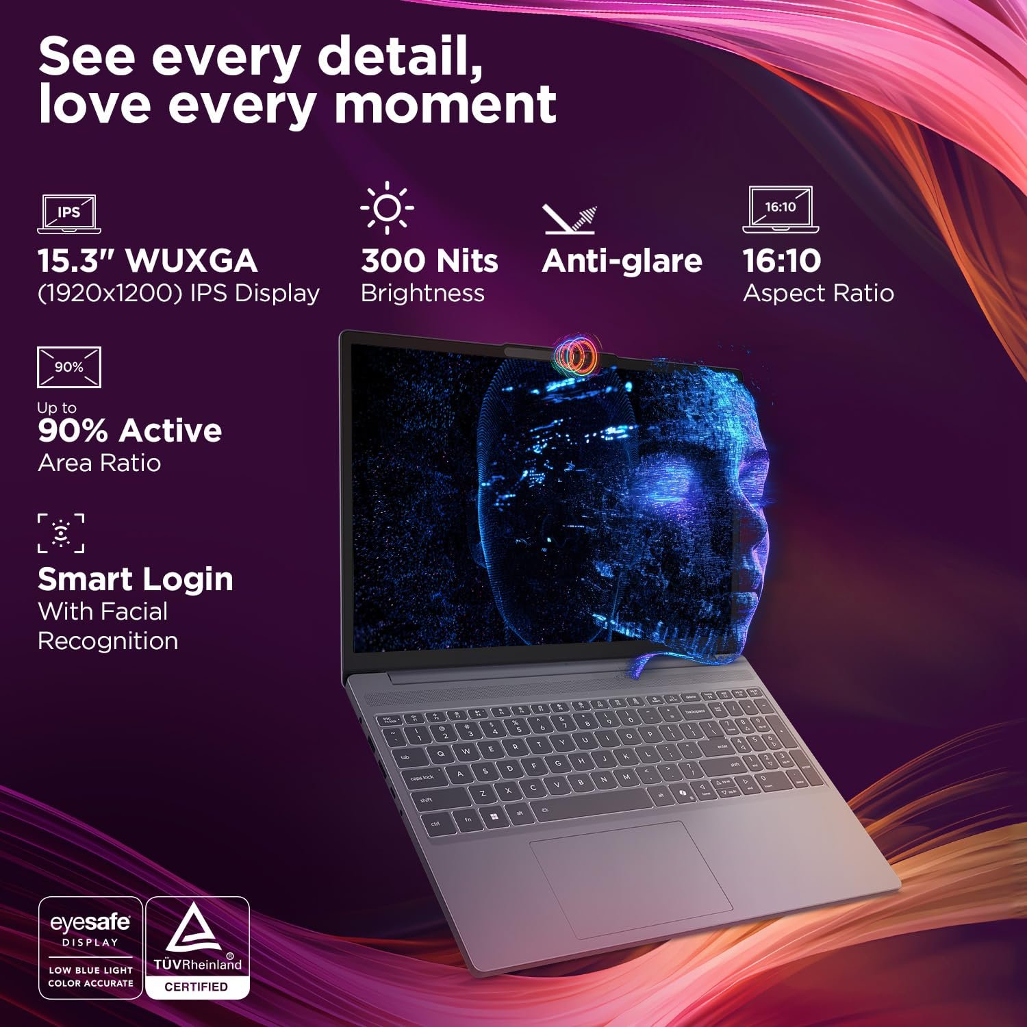 1791082212_643_Lenovo-IdeaPad-Slim-3-13th-Gen-Intel-Core-i5-13420H Lenovo IdeaPad Slim 3, 13th Gen Intel Core i5 13420H, 24GB RAM, 1TB SSD, WUXGA IPS, 15.3"/38.8cm, Windows 11, Office 2024, Grey, 1.6Kg, 83K100PLIN, Backlit Keyboard, 1Yr ADP Free, 83K1010FIN, Laptop