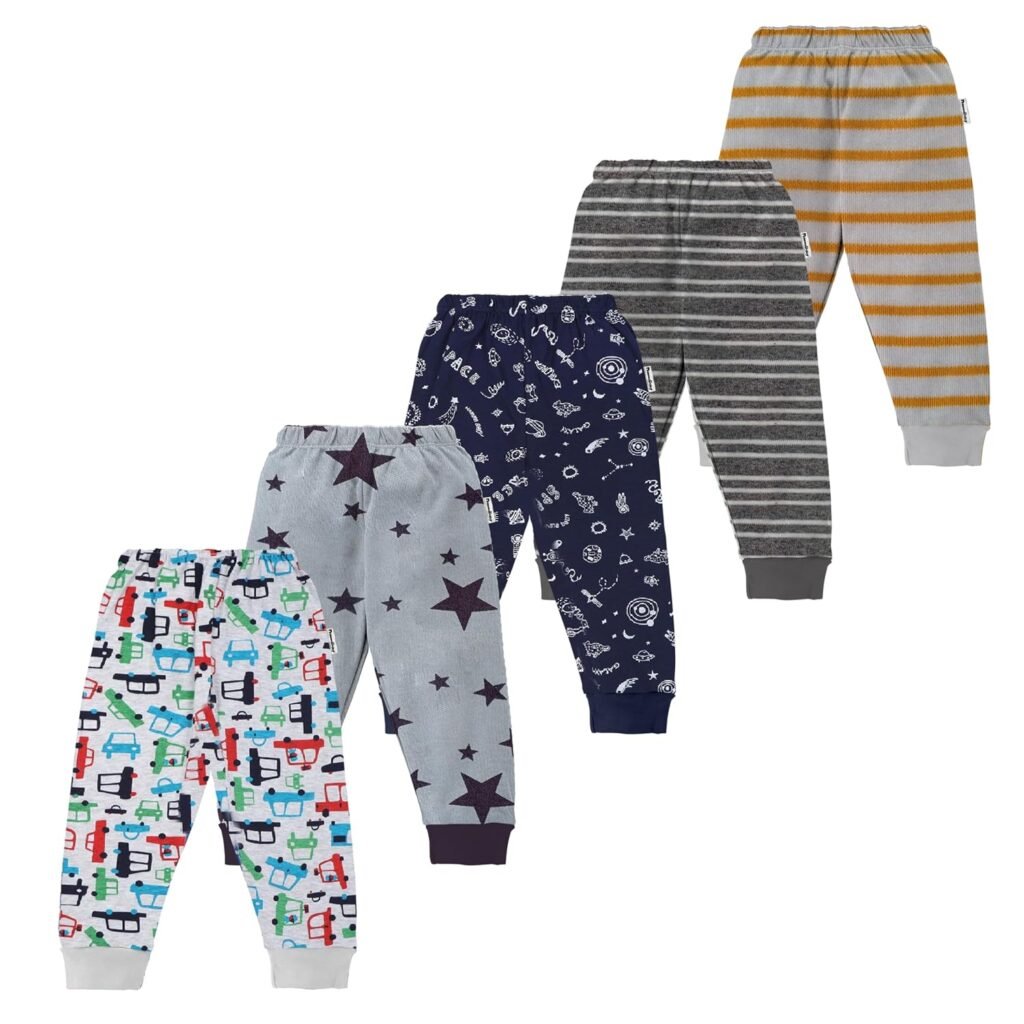 NammaBaby Cotton Pajama Pants with All Over Print for Boys and Girls (Multicolor Designs)(Regular Fit)(Pack of 5) NammaBaby Cotton Pajama Pants with All Over Print for Boys and Girls (Multicolor Designs)(Regular Fit)(Pack of 5)