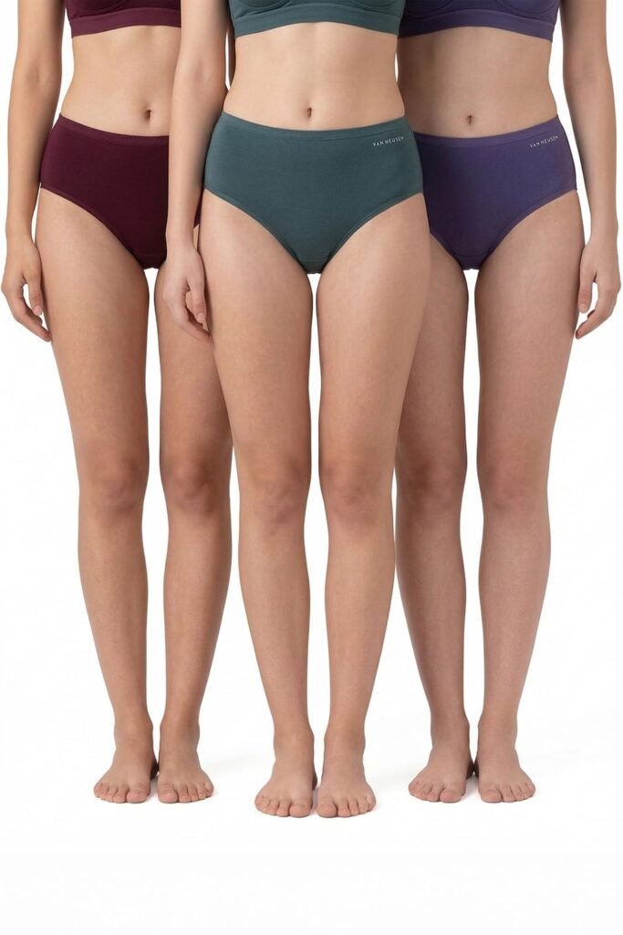 Van Heusen Women’s 100% Cotton Hipster Panty – Pack of 3 | Everyday Panty | Anti‑Bacterial Tech | Keeps you dry and Fresh | Sweat Absorbent | Inner Elastic | No‑Marks Waistband | Solid Colors | (Assorted Fresh colors ) Style 11101 Van Heusen Women’s 100% Cotton Hipster Panty – Pack of 3 | Everyday Panty | Anti‑Bacterial Tech | Keeps you dry and Fresh | Sweat Absorbent | Inner Elastic | No‑Marks Waistband | Solid Colors | (Assorted Fresh colors ) Style 11101