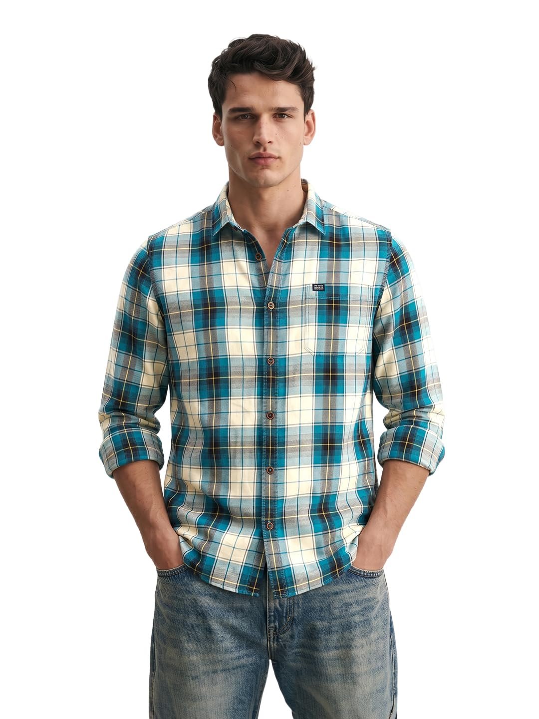 THE Indian Garage CO Men Polycotton Slim Fit Shirt