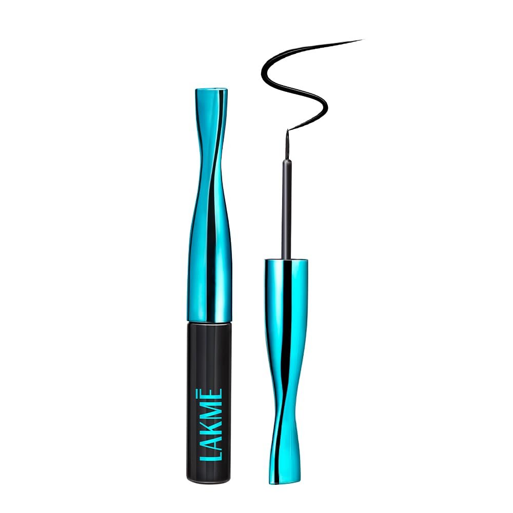 LAKME 9to5 Eyeconic Waterproof Liquid Eyeliner, Intense Black, 4.5 ml, for Precise Eye Definition, with Quick-Dry Formula, Smudgeproof and Waterproof LAKME 9to5 Eyeconic Waterproof Liquid Eyeliner, Intense Black, 4.5 ml, for Precise Eye Definition, with Quick-Dry Formula, Smudgeproof and Waterproof
