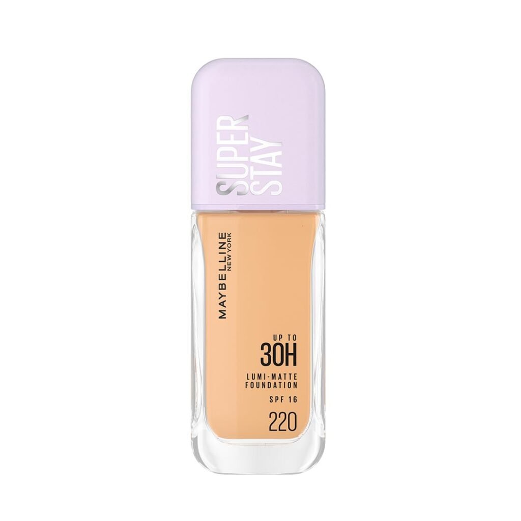 Maybelline New York Super Stay Lumi Matte Liquid Foundation, 220