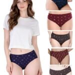 nuovva Women Cotton Underwear Combo Pack of 6, 100% Soft Cotton Hipster Panties, Breathable Floral Printed Ladies Innerwear, Multicolor Briefs