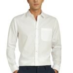 Louis Philippe Men’s Slim Fit Easy to Iron Everyday wear Premium Cotton Full Sleeve Solid Formal Shirt