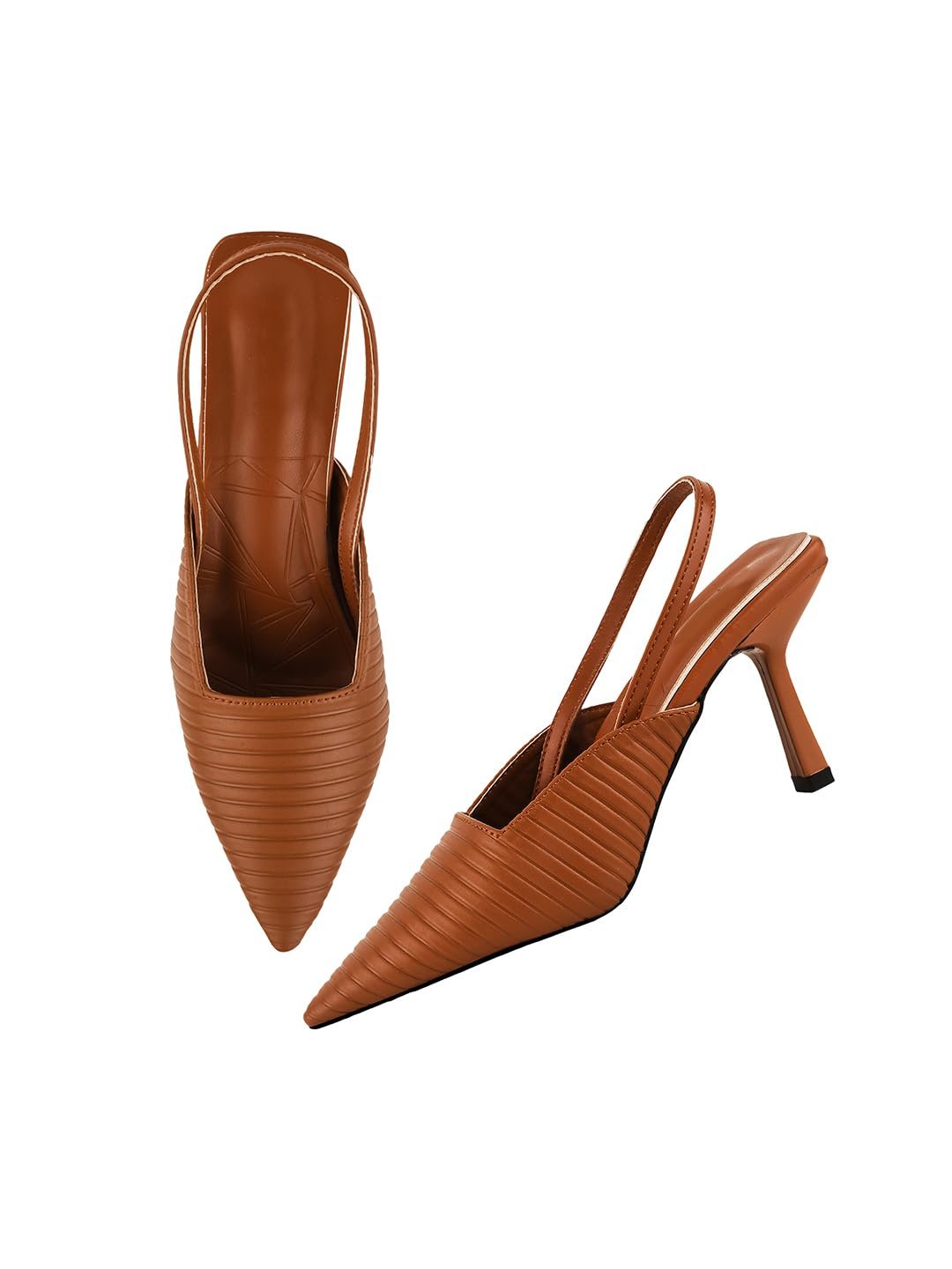 SilverArrow Chunky Heel Bellies Women’s Fashion Pointed Stiletto Heel Pump Shoes for Party and Formal Occasions