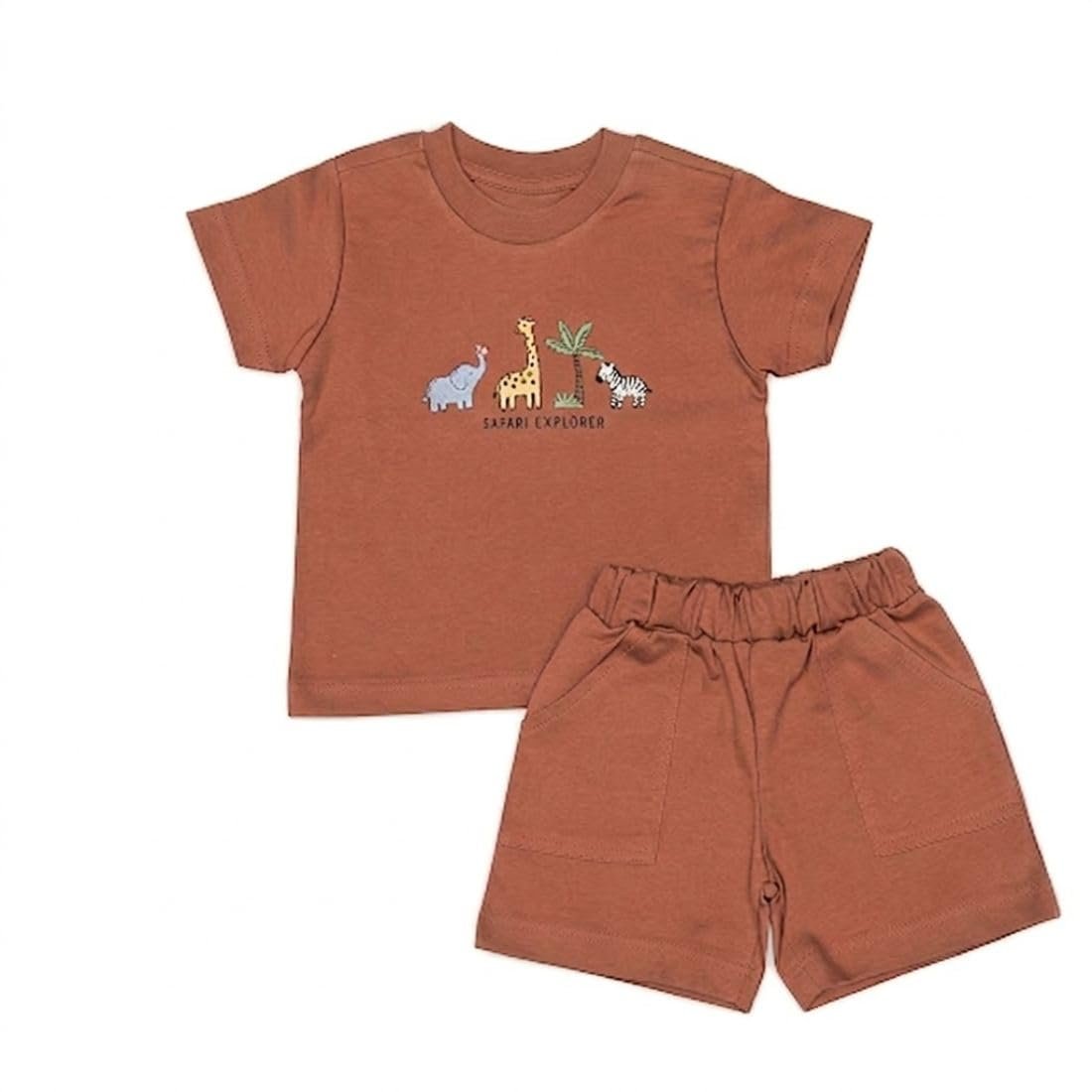 REVOLTEK Baby & Toddler half Sleeves Printed T-Shirt Top with shorts 100% Mercerised cotton Co-Ord Set | Breathable tee and pocket-shorts | Cozy, Skin-Friendly .easy snap-shoulder opening REVOLTEK Baby & Toddler half Sleeves Printed T-Shirt Top with shorts 100% Mercerised cotton Co-Ord Set | Breathable tee and pocket-shorts | Cozy, Skin-Friendly .easy snap-shoulder opening