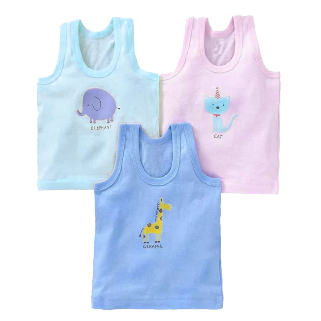 REVOLTEK Presents Baby/Kids Cotton Printed Vest/Innerwear/ganji/baniyan/Sando/Undershirts Multicolour