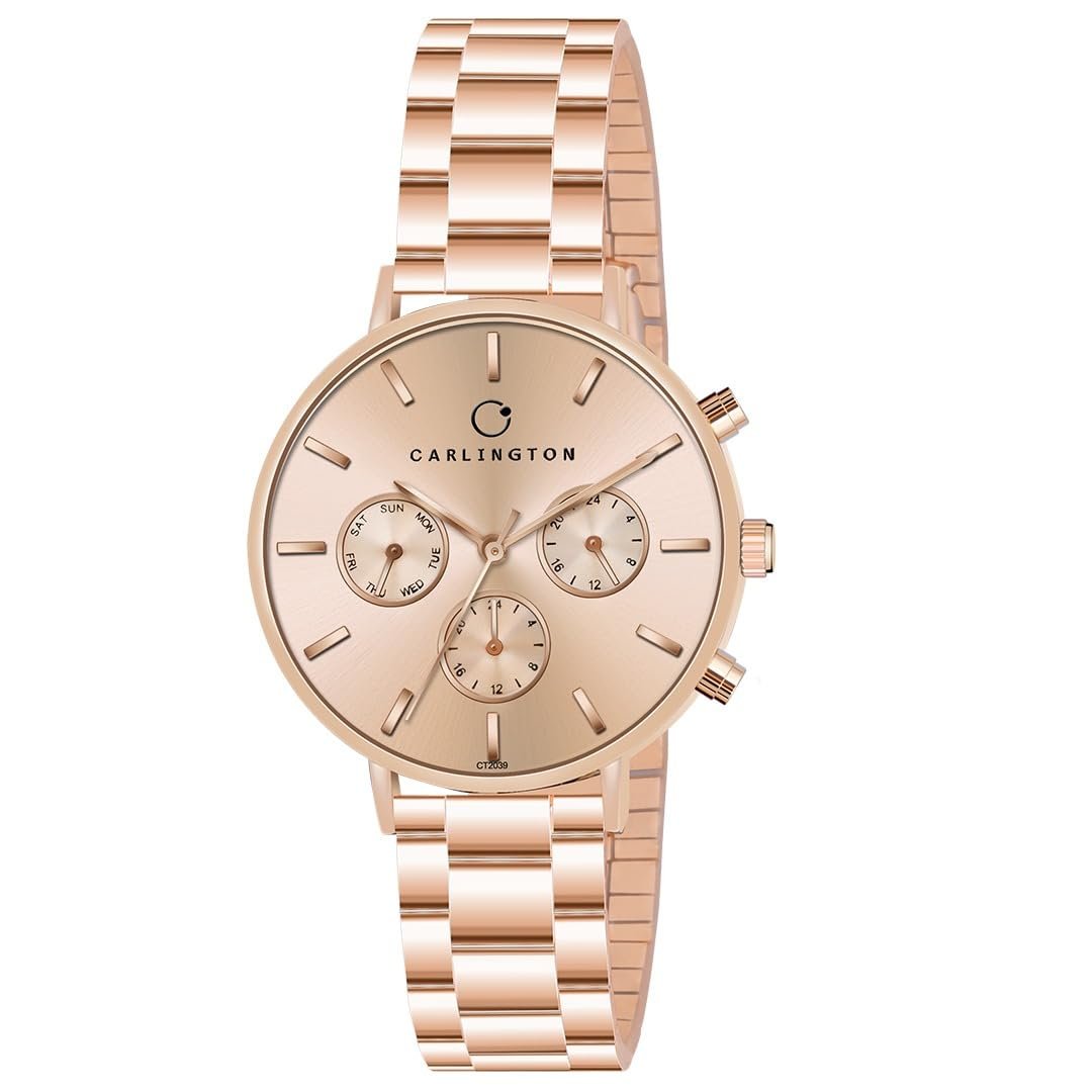 Carlington Iconic Analog Watches for Women with Premium Stainless Steel Strap – CT 2039