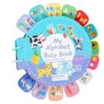 SHNMN My Alphabet Busy Book for Kids Ages 3+, Montessori Preschool Learning Activity Book, Reusable Hook & Loop Alphabet Cards, ABC Learning Book, … & Girls (Scratch Note Colorful Scratch Note)