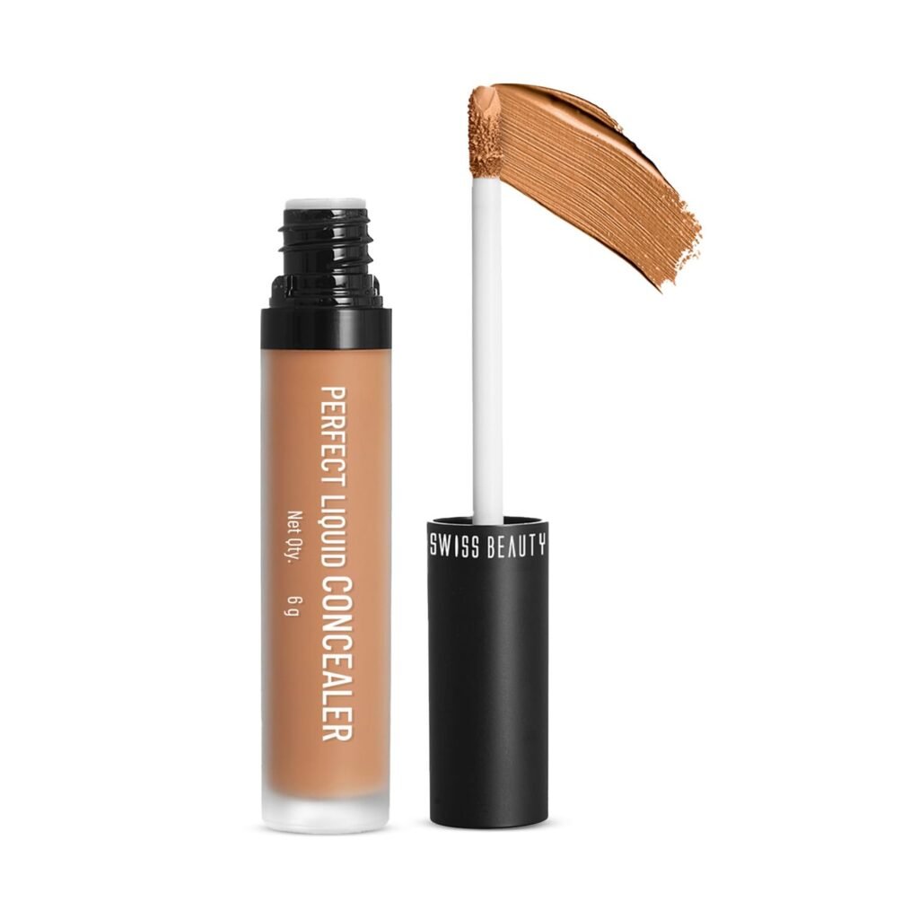 Swiss Beauty Liquid Light Weight Concealer With Full Coverage |Easily Blendable Concealer For Face Makeup With Matte Finish | Shade- Warm-Sand, 6g Swiss Beauty Liquid Light Weight Concealer With Full Coverage |Easily Blendable Concealer For Face Makeup With Matte Finish | Shade- Warm-Sand, 6g
