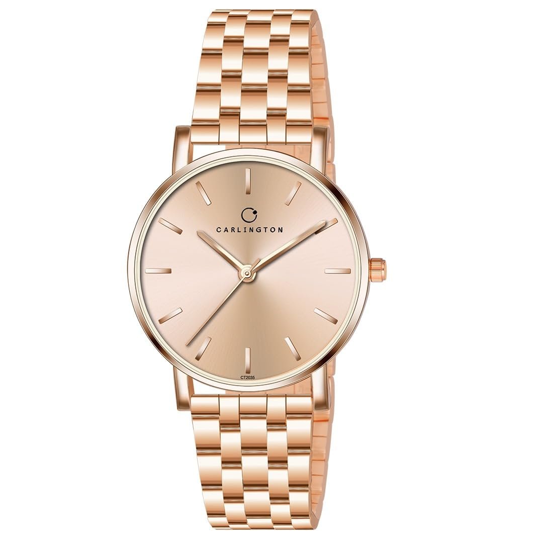Carlington Iconic Analog Watches for Women with Premium Stainless Steel Strap – CT 2035