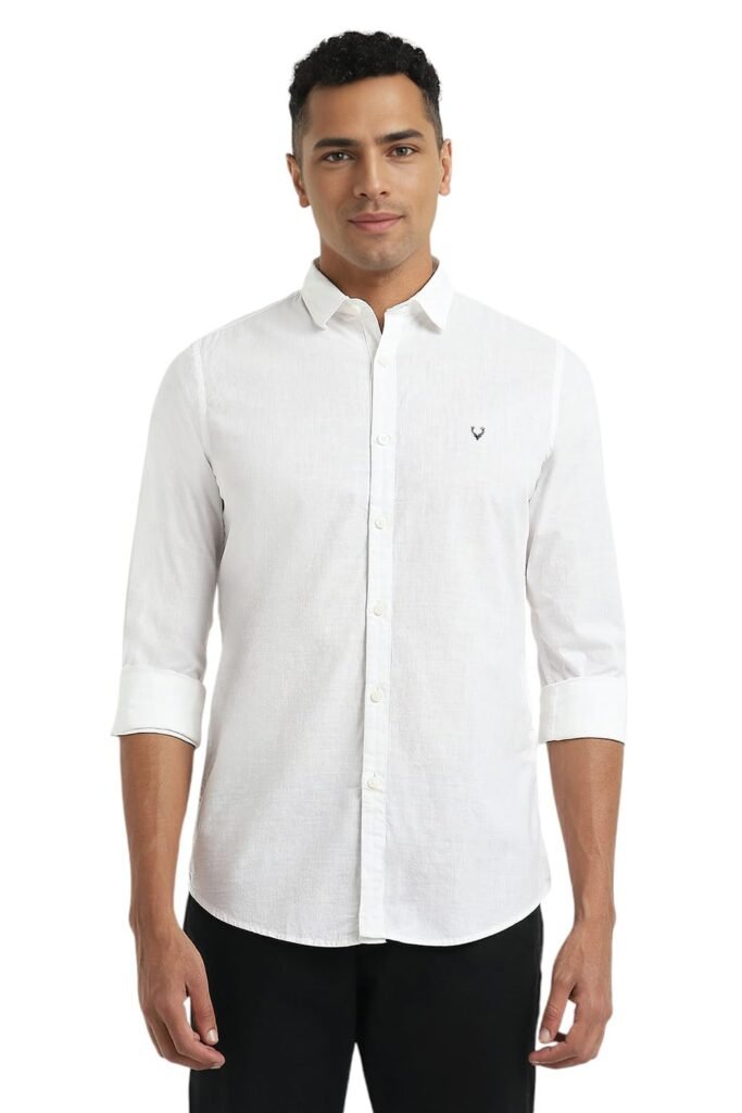 Allen Solly Mens Cotton Casual Shirt | Regular Collar | Soft Breathable Fabric | Everyday Smart Casual Wear Allen Solly Mens Cotton Casual Shirt | Regular Collar | Soft Breathable Fabric | Everyday Smart Casual Wear