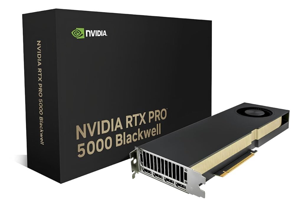 NVIDIA RTX-PRO-5000-BWL Blackwell 48GB GDDR7 ECC Workstation Graphics Card | PCIe 5.0 | AI, Rendering, CAD GPU | 3-Year Manufacturer Warranty NVIDIA RTX-PRO-5000-BWL Blackwell 48GB GDDR7 ECC Workstation Graphics Card | PCIe 5.0 | AI, Rendering, CAD GPU | 3-Year Manufacturer Warranty