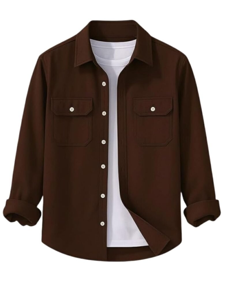 DEELMO Men’s Stylish Cotton Blend Casual Shirt || Full Sleeve Button-Down Shirt with Dual Flap Pockets || Comfortable Breathable Fabric || Perfect for Casual Office and Outing Wear DEELMO Men’s Stylish Cotton Blend Casual Shirt || Full Sleeve Button-Down Shirt with Dual Flap Pockets || Comfortable Breathable Fabric || Perfect for Casual Office and Outing Wear