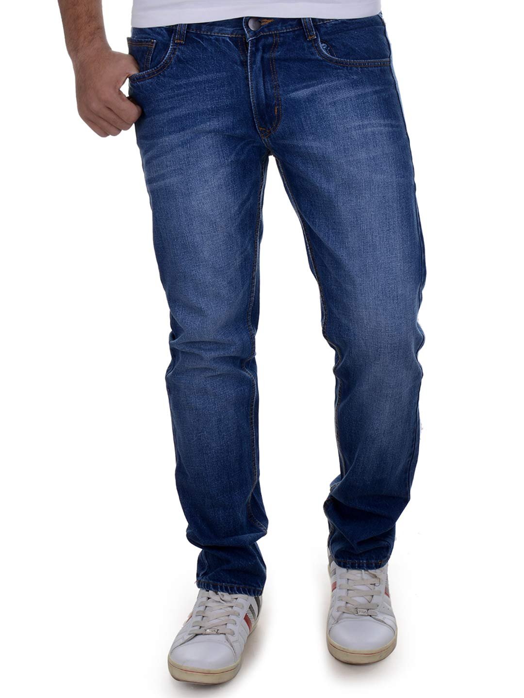 Ben Martin Men’s Slim Fit Mid Rise Stylish Stretchable Cross Pocket Light Casusal Denim Jeans Pant