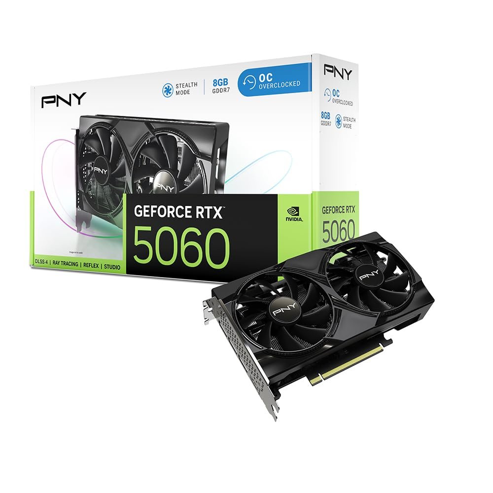 PNY NVIDIA GeForce RTX™ 5060 OC Dual-Fan Graphics Card
