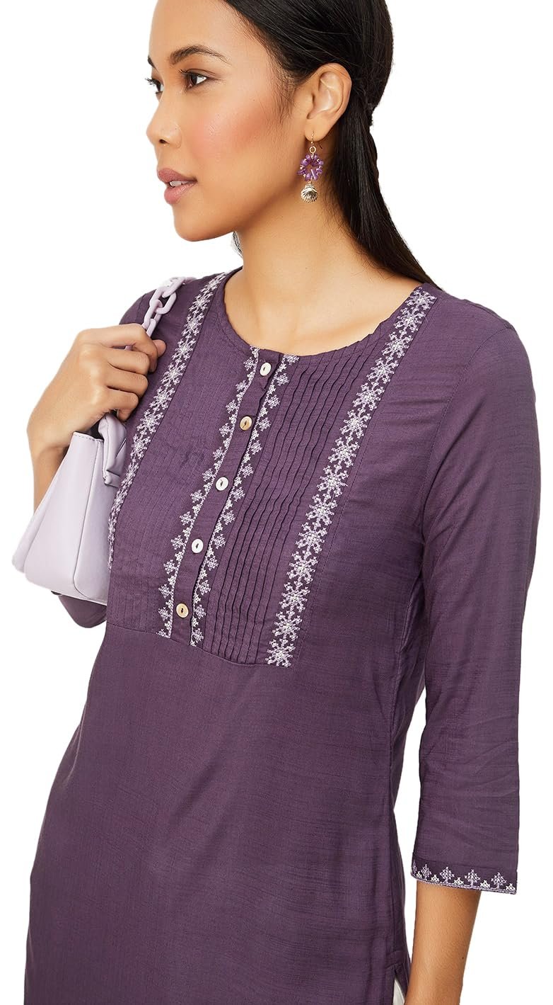 Max Women’s Rayon Regular Fit A Line Kurta