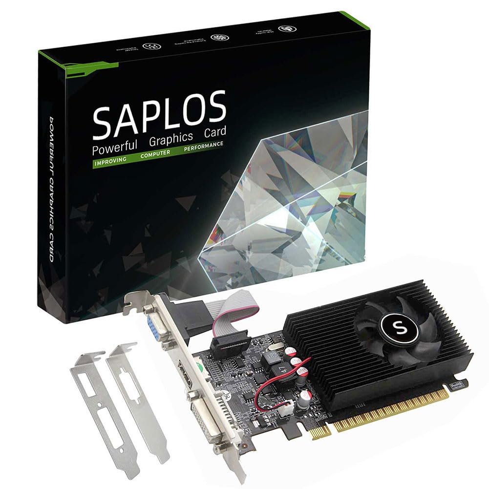 NVIDIA GT 730 4GB DDR3 128-bit, Low Profile Graphics Card, HDMI, DVI, VGA, PC Video Card, Computer GPU for Working, Low Power, PCI Express x16, 2K Support, Fermi, DirectX 11