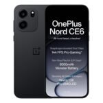 OnePlus Nord CE6 | 8GB+128GB | Pitch Black | Snapdragon 7s Gen 4 | Segment’s Fastest Touch Response | 8000mAh Battery | 144Hz 1.5K AMOLED Display | 50MP Main + 32MP Selfie 4K Cameras | IP66,68,69,69K