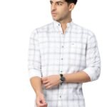 Majestic Man Men’s Pure Cotton Mandarin Collar Slim Fit Casual Shirt