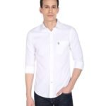 U.S. Polo ASSN. Regular Fit Cotton Shirt for Men | Spread Collar, Long Sleeves with Two Chest Patch Pockets Shirts for Men