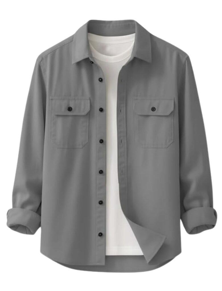 DEELMO Men’s Stylish Cotton Blend Casual Shirt || Full Sleeve Button-Down Shirt with Dual Flap Pockets || Comfortable Breathable Fabric || Perfect for Casual Office and Outing Wear DEELMO Men’s Stylish Cotton Blend Casual Shirt || Full Sleeve Button-Down Shirt with Dual Flap Pockets || Comfortable Breathable Fabric || Perfect for Casual Office and Outing Wear