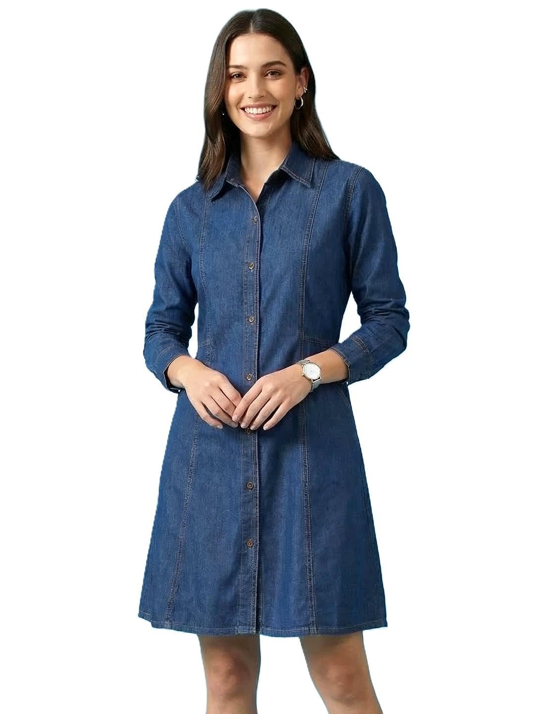 ADDYVERO Women Balloon Sleeve Viscose Rayon Fit & Flare Printed Dress Detailing Above Knee/Mini