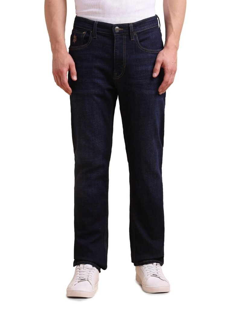 U.S. Polo ASSN. Denim Jeans for Men – Slim Straight Fit, Mens Jeans for Office & Regular Wear