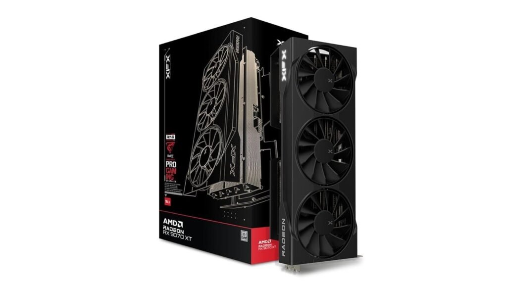 XFX Swift AMD Radeon RX 9070XT Triple Fan Gaming Edition with 16GB GDDR6 HDMI 3xDP, AMD RDNA 4 RX-97TSWF3BA