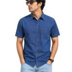 Men’s Denim Shirt with Single Pocket