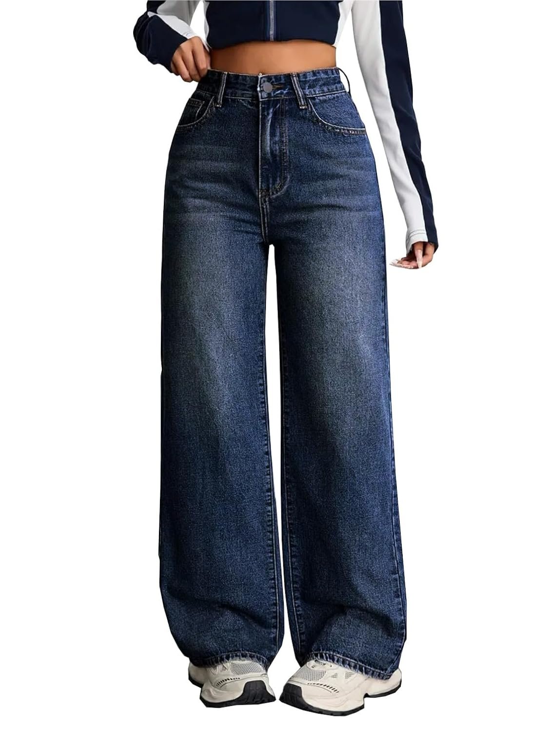 Nifty Women’s Denim Stretchable High Waist Baggy Jeans for Women