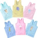 REVOLTEK 6 PCS Printed Baby Cotton Sleeveless Vests Toddler Sando baniyan ganji Undershirts Tank-Tops for Boys-Girls