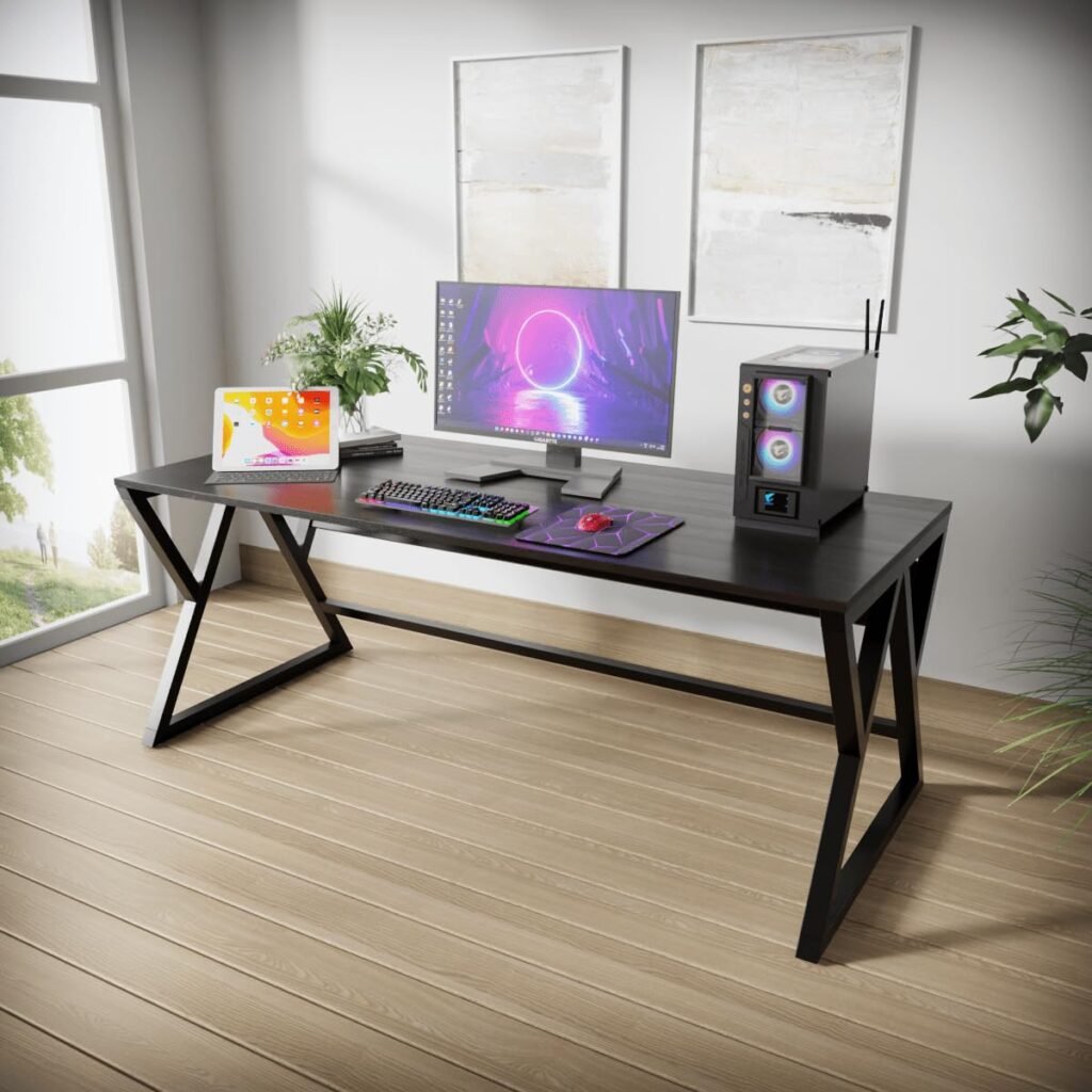 Riyan Luxiwood Daffodil Computer Table in Engineered Wood with Flat Surface, Multi-Usage Laptop Desk & Home Office, Desk Sturdy Gaming Table (Brown, Large) Riyan Luxiwood Daffodil Computer Table in Engineered Wood with Flat Surface, Multi-Usage Laptop Desk & Home Office, Desk Sturdy Gaming Table (Brown, Large)