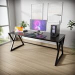 Riyan Luxiwood Daffodil Computer Table in Engineered Wood with Flat Surface, Multi-Usage Laptop Desk & Home Office, Desk Sturdy Gaming Table (Brown, Large)
