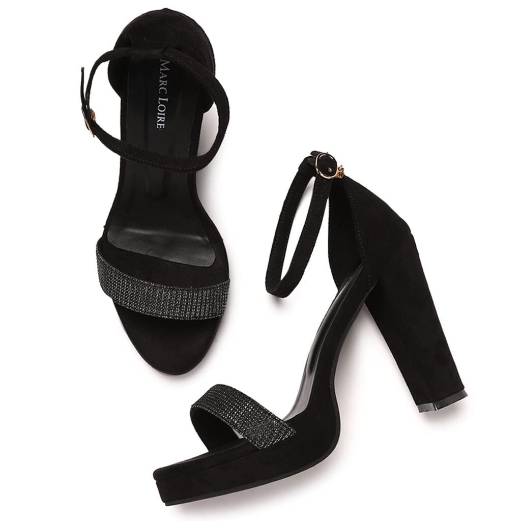Marc Loire Women’s Comfortable Block Heel Fashion Sandals for Casual, Party and Formal Occasions.