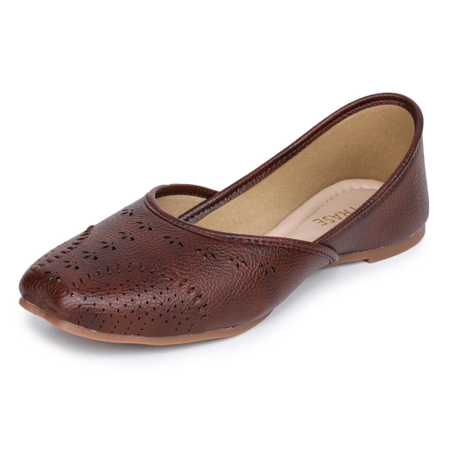 TRASE Traditional Jutti for Women & Girls | Flat Sole, Soft Lining, Cushion Footbed | Casual Wear & Comfortable Ethnic Footwear for Wedding & Festive