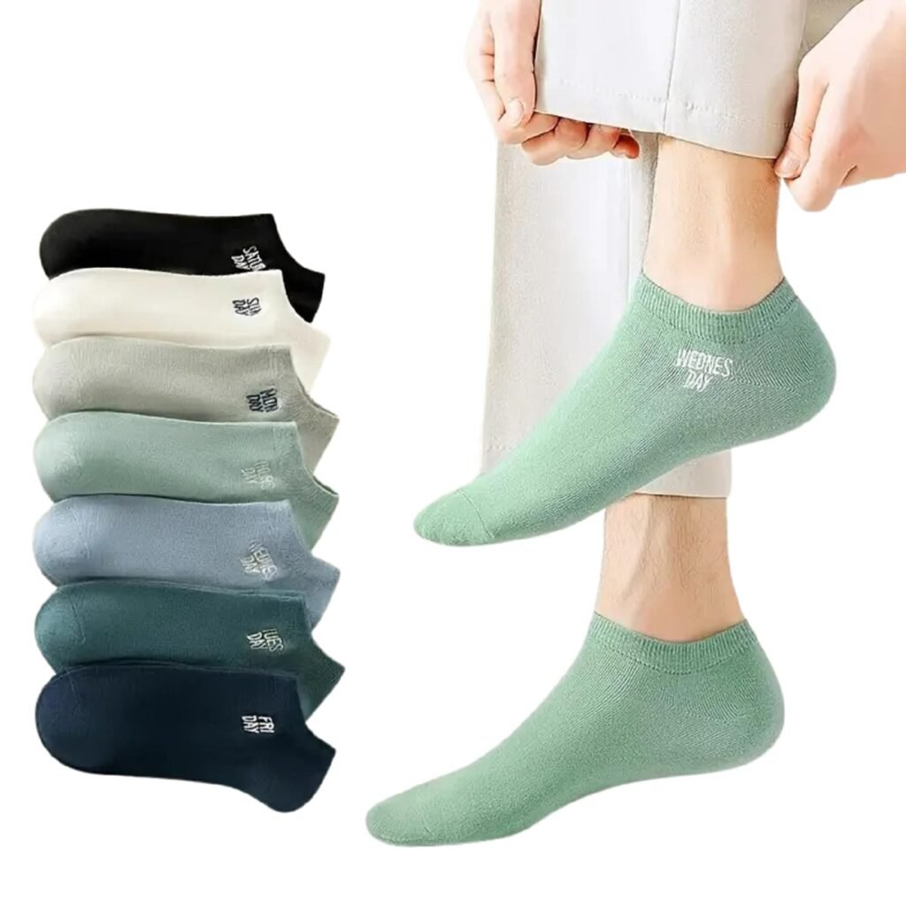 VAIDUE Ankle Length Socks For Men And Women Free Size Pack of 7 | Made With Cotton Breathable, Anti Odour & Moisture Absorbent Cotton Unisex Cute Design (Multi Color) VAIDUE Ankle Length Socks For Men And Women Free Size Pack of 7 | Made With Cotton Breathable, Anti Odour & Moisture Absorbent Cotton Unisex Cute Design (Multi Color)