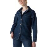 INKD Women’s Oversized Shacket (Jacket) – Oversized Fit | Double Patch Pockets | Enzyme Wash | Jacket for Women