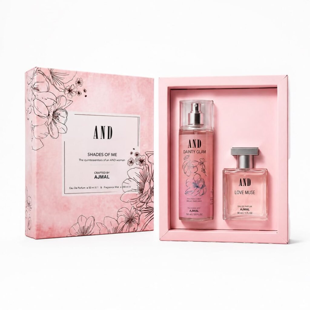 AND Love Muse Perfume Gift Pack for Women | 50ml Eau De Parfum for Women + Body Spray | Perfume for Woman with Jasmine & Lily Notes | Floral-Fruity Fragrance |.Versatile Office/Work Cologne for Woman