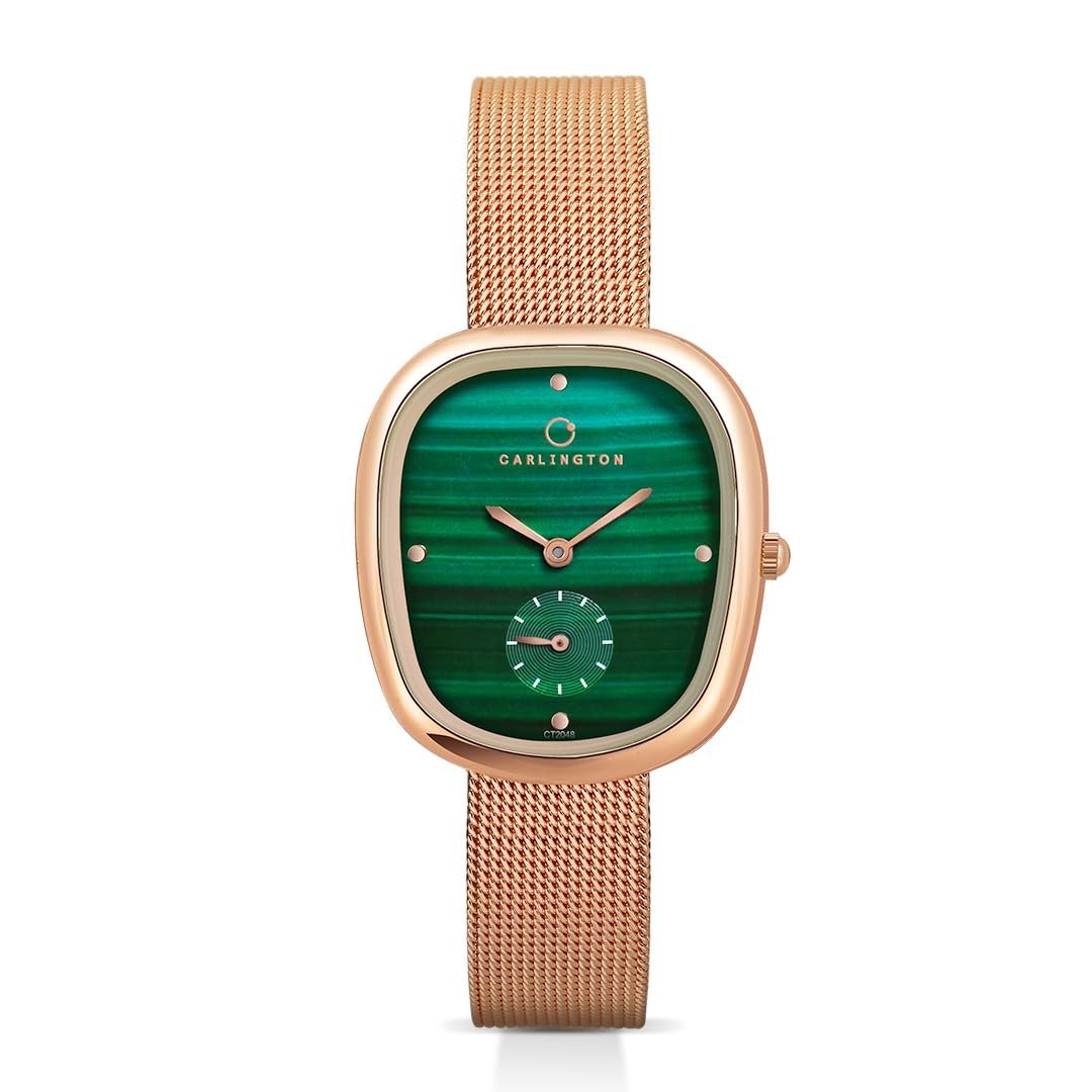 Carlington Iconic 2048 Analog Watches for Women with Premium mesh Strap, Scratch-Resistant Dial, and Water-Resistant Body – Elegant Watches for Women and Girls