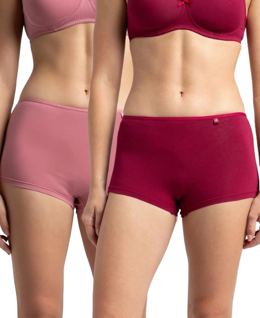 Jockey SS04 Women High Coverage Super Combed Cotton Elastane Stretch Boy Leg (Pack of 2) Jockey SS04 Women High Coverage Super Combed Cotton Elastane Stretch Boy Leg (Pack of 2)