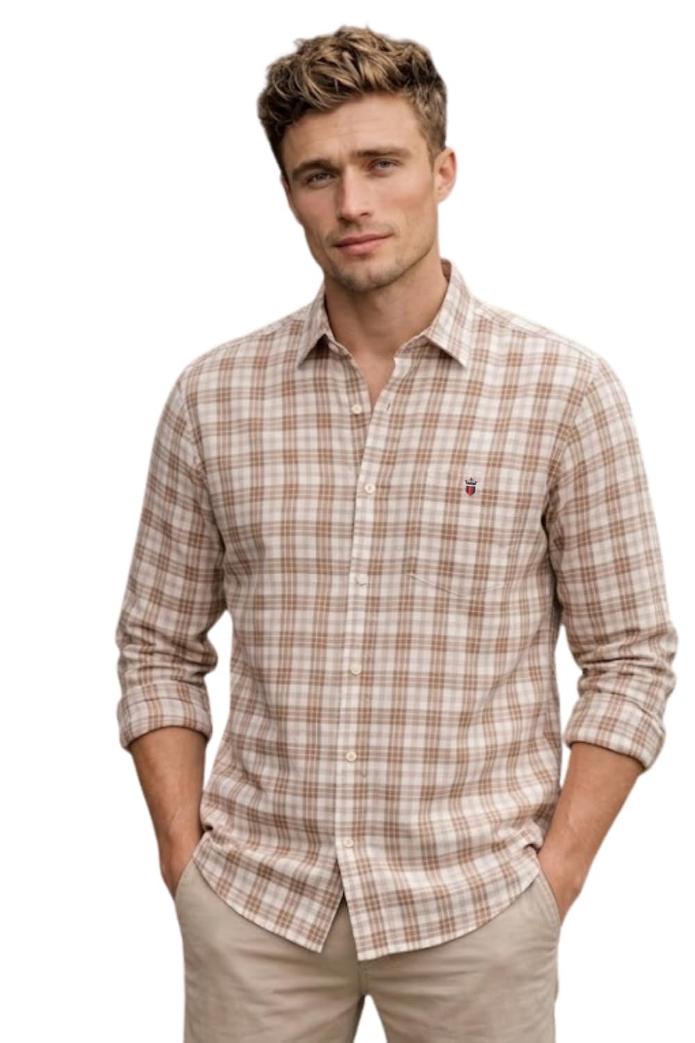 Louis Philippe Men’s Slim Fit Premium Cotton Easy Care, Soft Handfeel Full Sleeve Checks Casual Shirt Louis Philippe Men’s Slim Fit Premium Cotton Easy Care, Soft Handfeel Full Sleeve Checks Casual Shirt