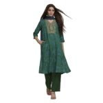 BIBA Dyed Modal Straight Casual Kurta With Palazzo and Dupatta