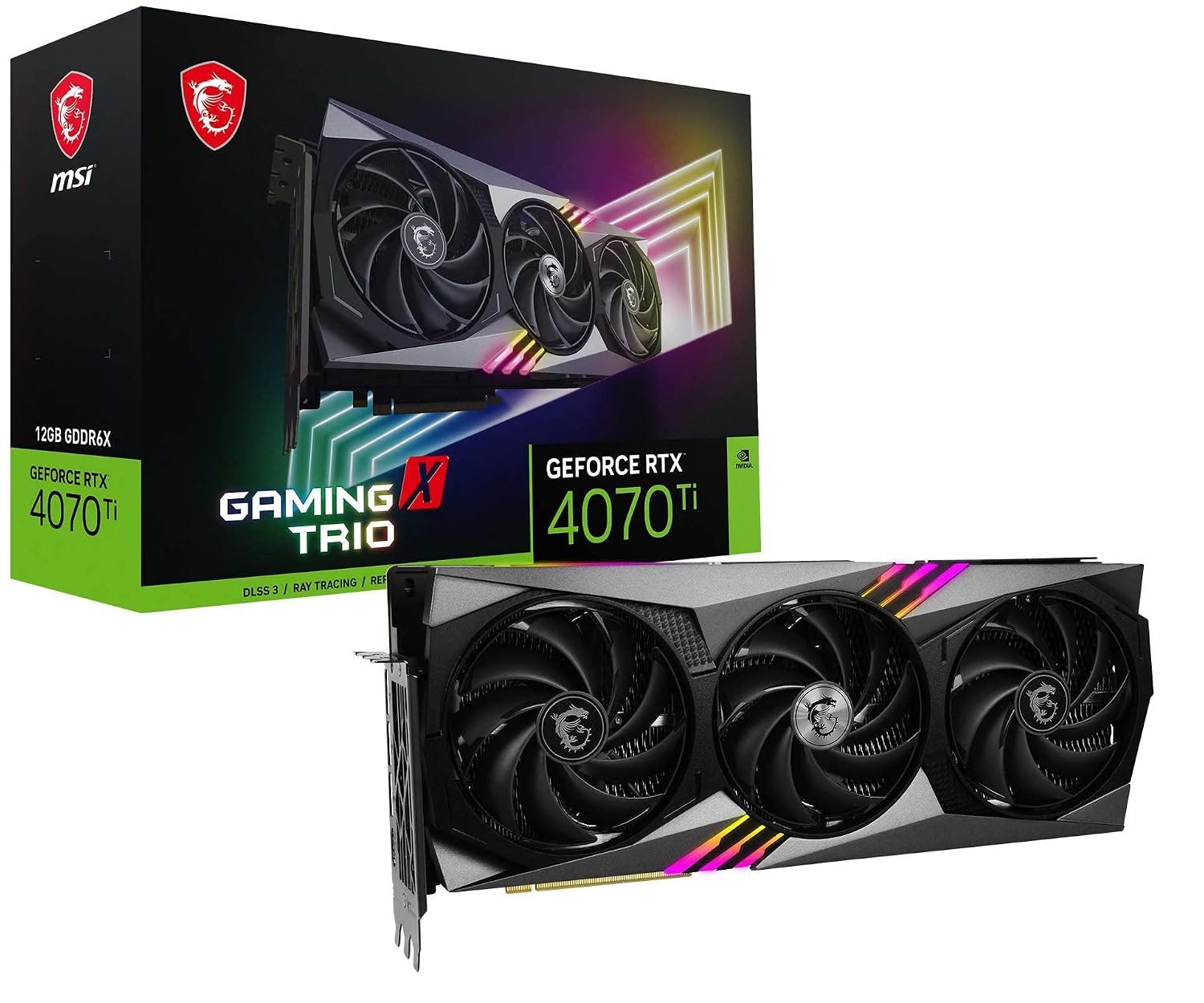 MSI Gaming Geforce RTX 4070 Ti 12Gb Gdrr6X 192-Bit Hdmi/Dp Nvlink Tri-Frozr 3 Ada Lovelace Architecture Graphics Card (RTX 4070 Ti Gaming X Trio 12G),pci_e_x16,gddr6x MSI Gaming Geforce RTX 4070 Ti 12Gb Gdrr6X 192-Bit Hdmi/Dp Nvlink Tri-Frozr 3 Ada Lovelace Architecture Graphics Card (RTX 4070 Ti Gaming X Trio 12G),pci_e_x16,gddr6x