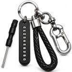 PulGos 𝗣𝗿𝗲𝗺𝗶𝘂𝗺 Keychain for Bike, Car & Scooter | Anti-Lost Metal Key Chain with Hook Clip & Number Tag | Heavy Duty & Stylish Keyring Accessory for Backpack & Handbag | Gift for Men & Women