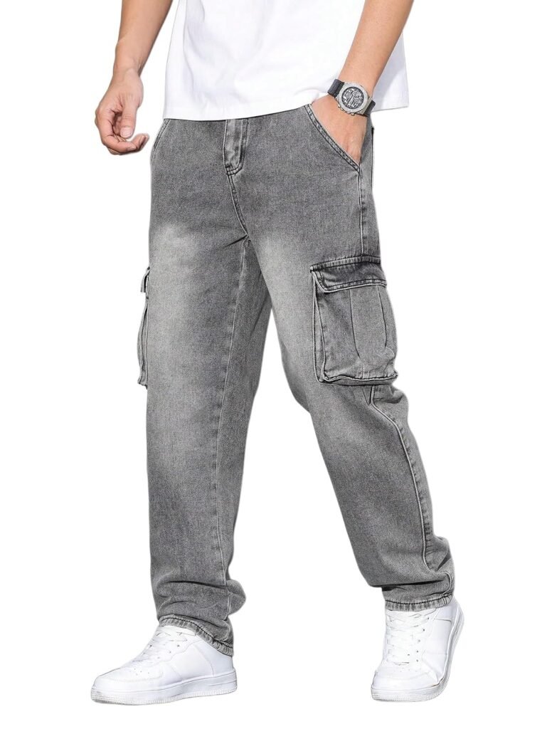 URBAN POCKETS Jeans for Men || Men’s Jeans Denim (Blue-Cargo-Jeans-U23-24)